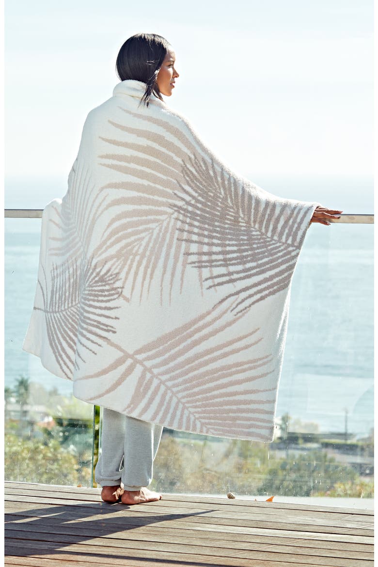CozyChic™ Palm Leaf Throw Blanket, Alternate, color, STONE MULTI