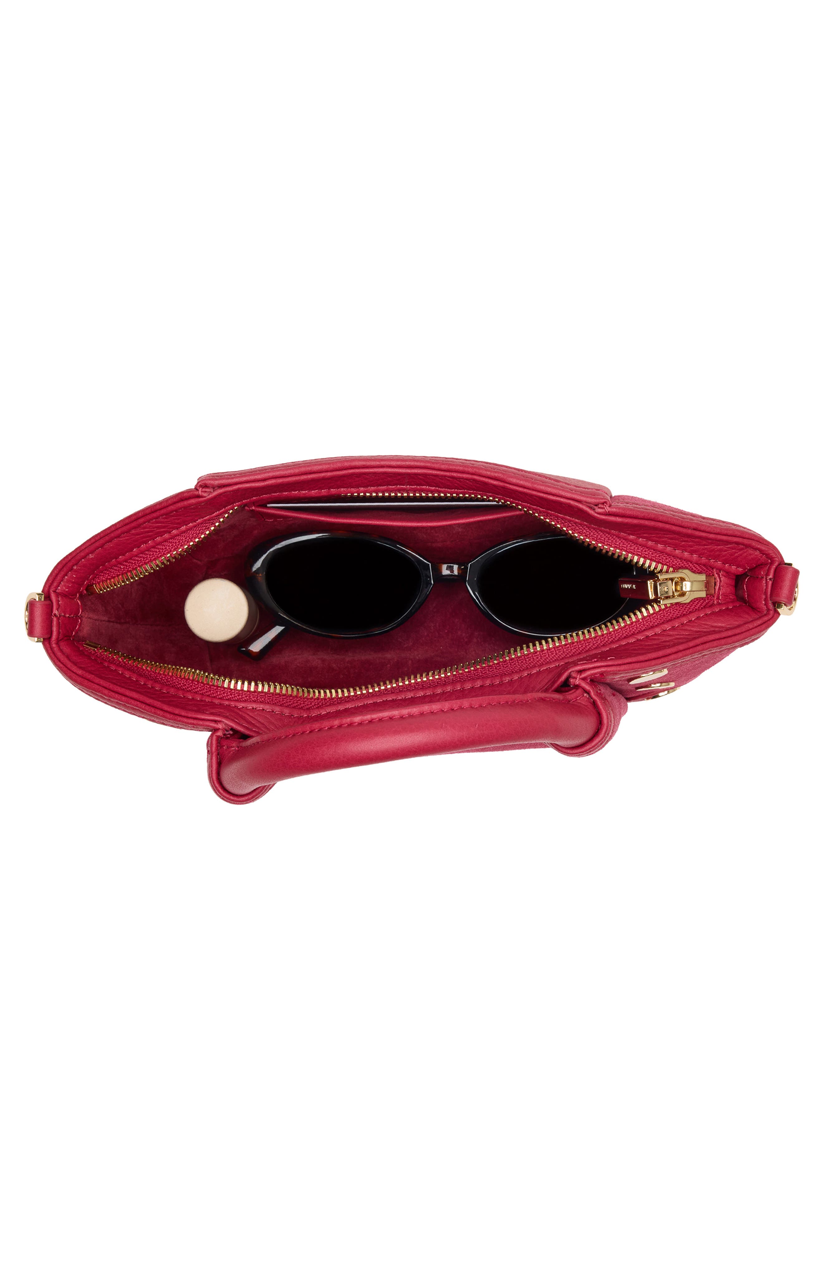 HAMMITT Mini Paul Suede Top Handle Bag, Alternate, color, Calypso Suede/ Gold