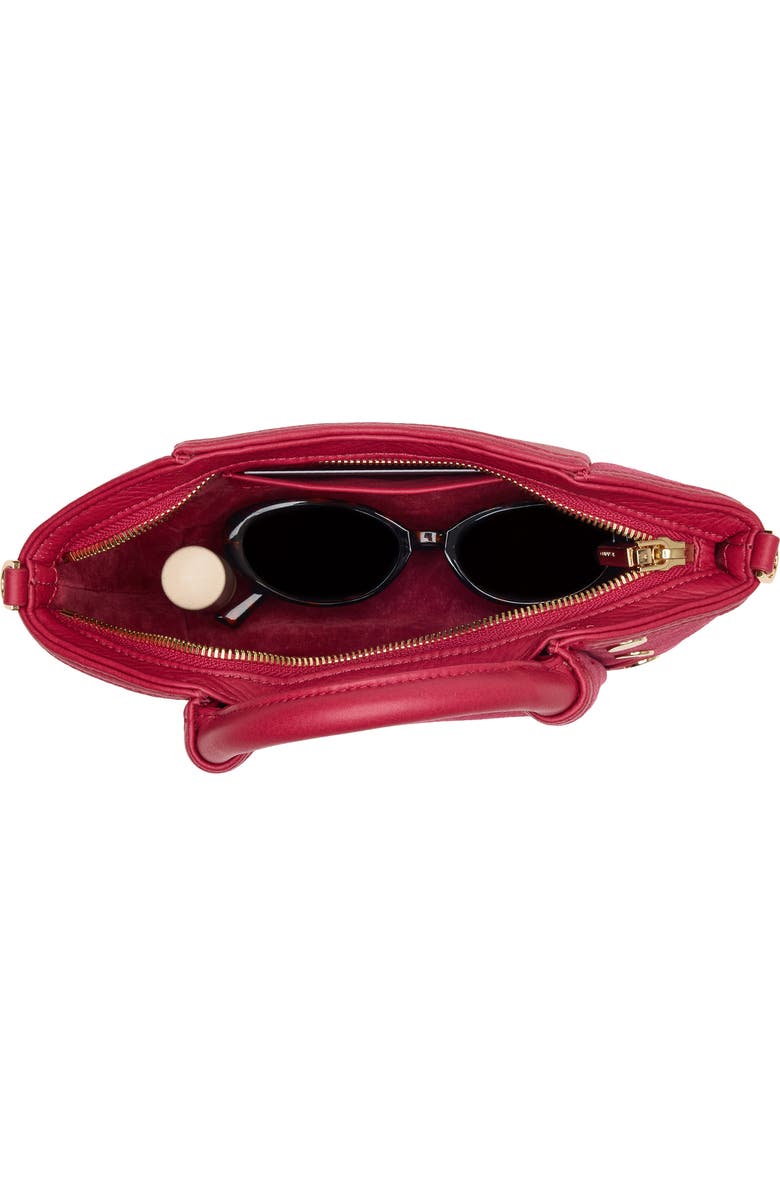 HAMMITT Mini Paul Suede Top Handle Bag, Alternate, color, Calypso Suede/ Gold