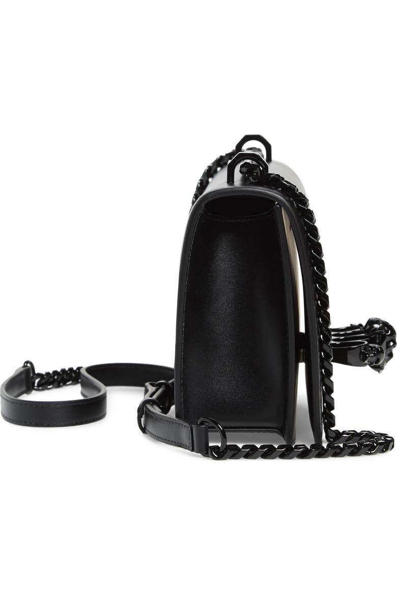 McQueen Alexander McQueen Blackout Leather Crossbody Knuckle Bag McQueen Alexander McQueen Blackout Leather Crossbody Knuckle Bag