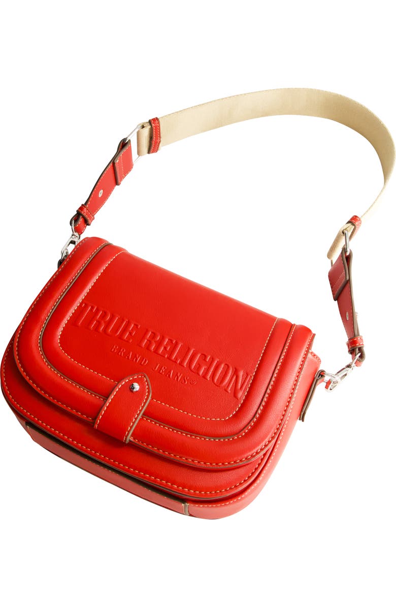 True Religion Bombe Saddle Crossbody Bag, Alternate, color, Red