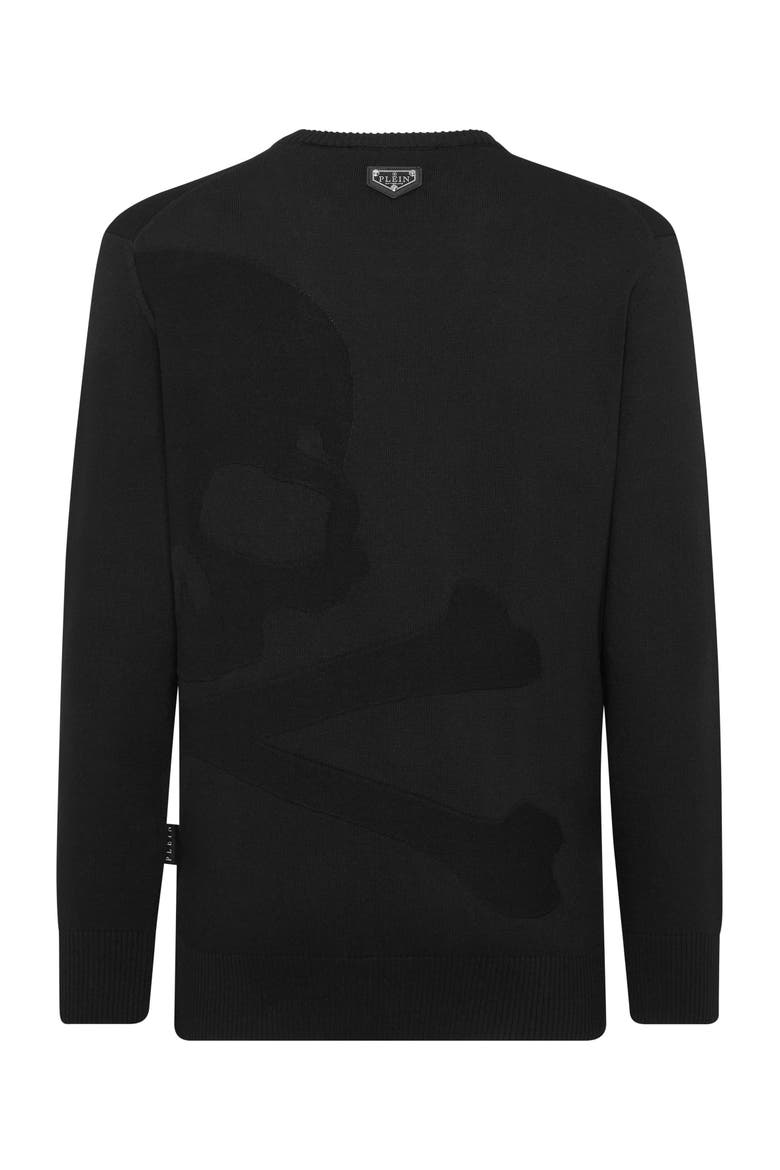 Knitted Pullover Round Neck Ls Skull&Amp;Bones Men, Alternate, color, black