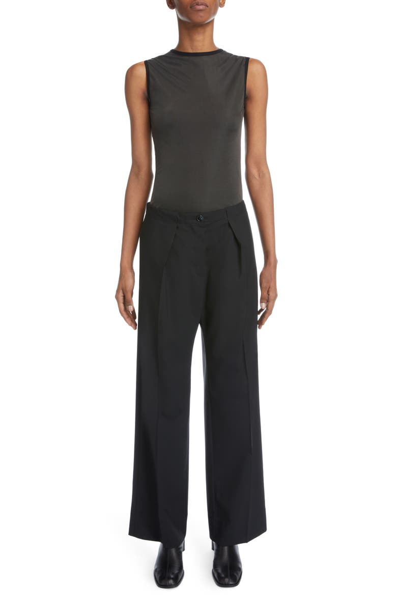 Acne Studios Pernille Wool Straight Leg Trousers, Alternate, color, 