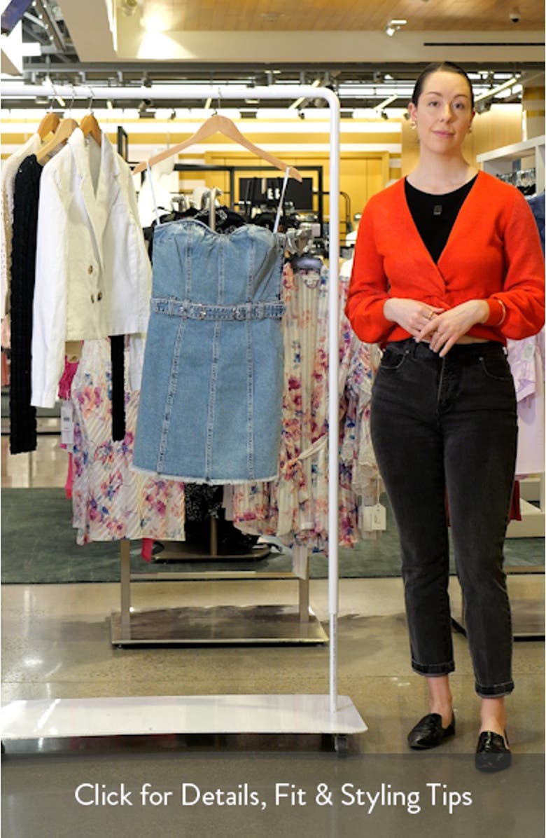 Matilda Belted Strapless Denim Minidress, sales video thumbnail