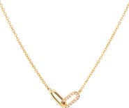 Ana Luisa Solid Yellow Gold - Diamond Link Necklace