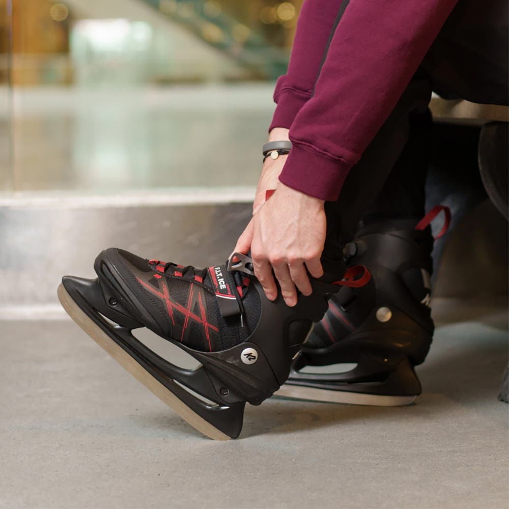 K2 F.I.T. Ice Mens Ice Skates 2022, Alternate, color, Black/Red