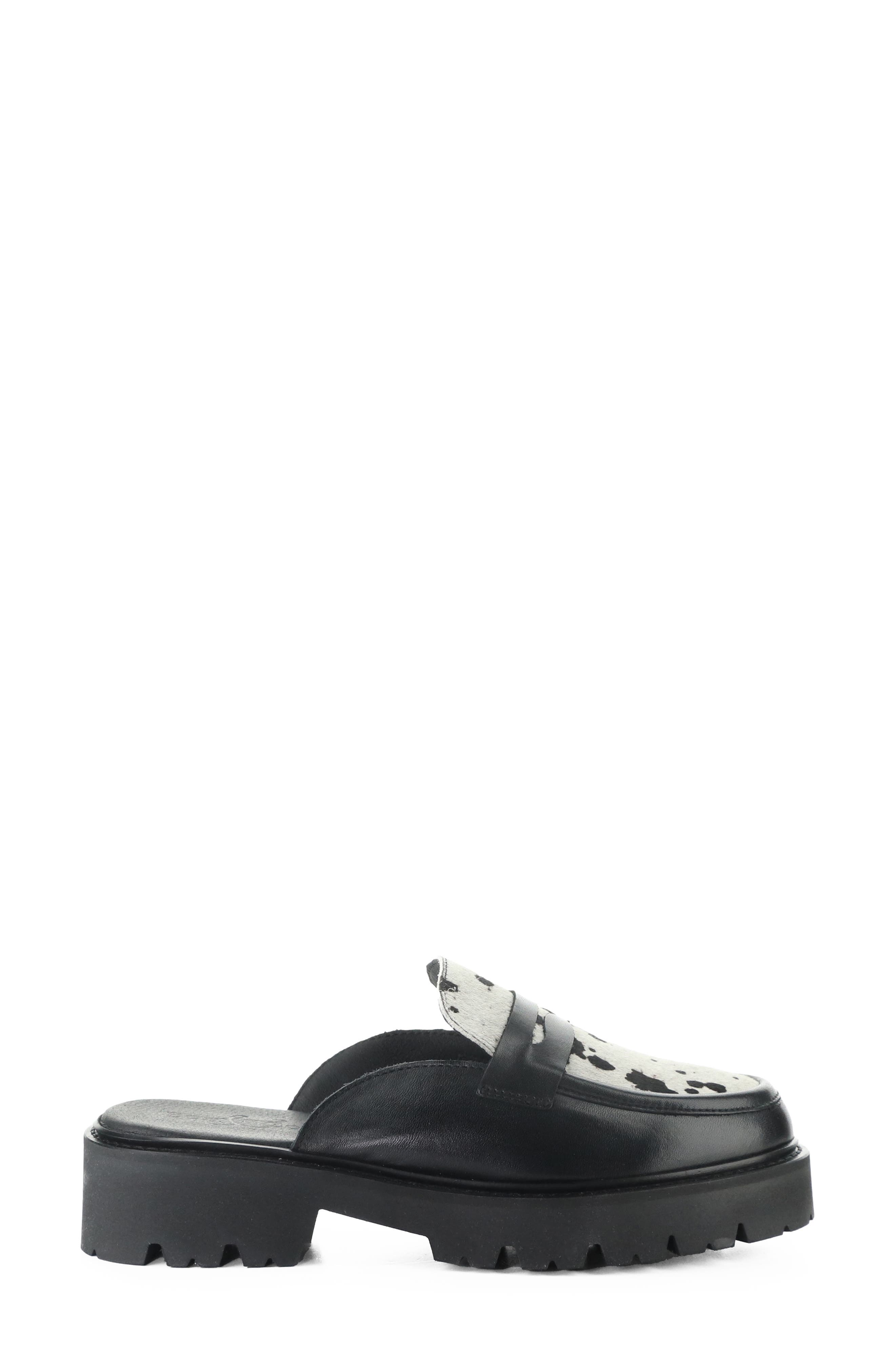 Brill Leather Loafer Mule, Alternate, color, BLACK/ WHITE