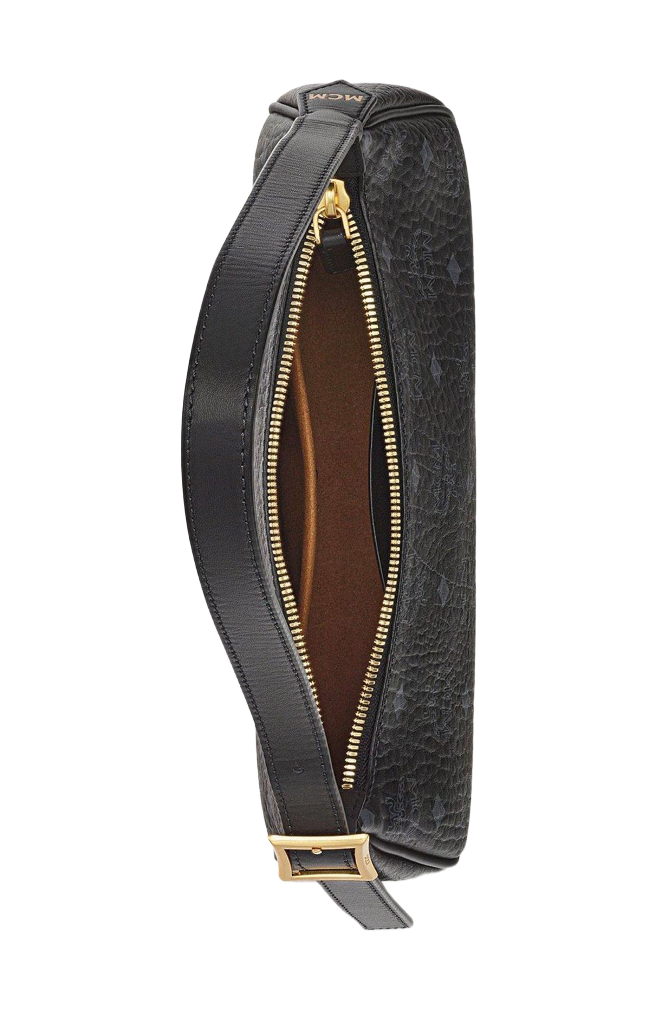 MCM Aren Shoulder Bag in Visetos, Alternate, color, 