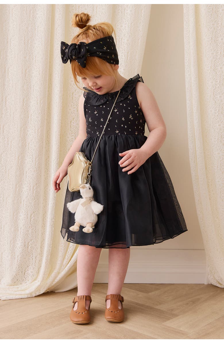 Snuggle Bunnies Stuffed Animal Rosie Duck Keyring with Bow, Alternate, color, Off White