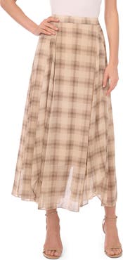 Halogen® Plaid Maxi Skirt