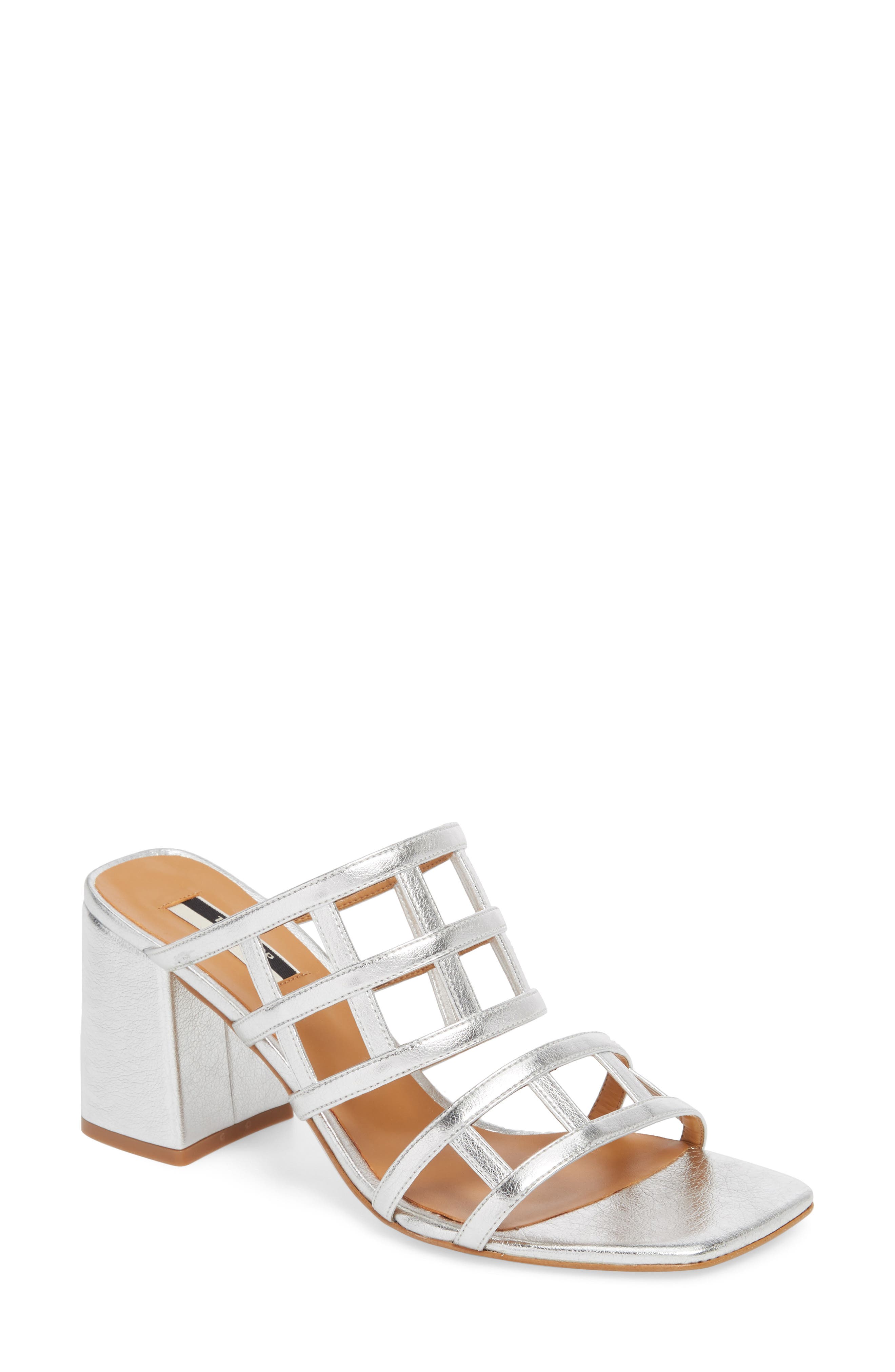Topshop Eid Night Caged Slide Sandal, Main, color, 