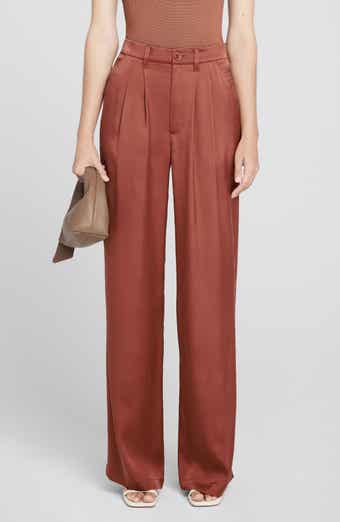 Carrie High Waist Silk Wide Leg Pants
