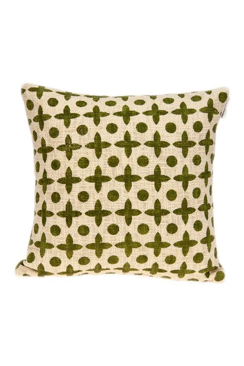Sitara Transitional Printed Pillow - 18" x 18" - Beige