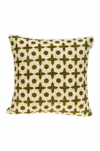 PARKLAND COLLECTION Sitara Transitional Printed Pillow - 18" x 18" - Beige