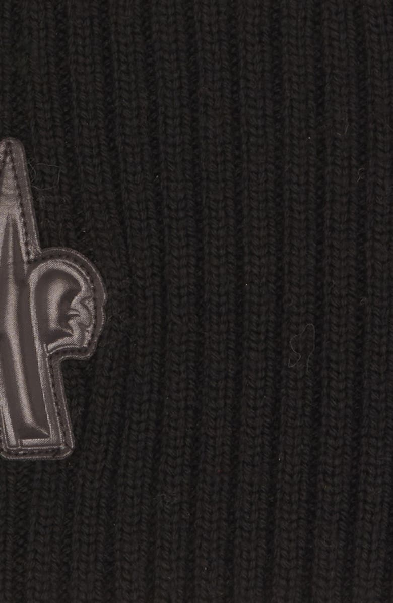Moncler Grenoble Logo Embroidered Virgin Wool Rib Headband, Alternate, color,