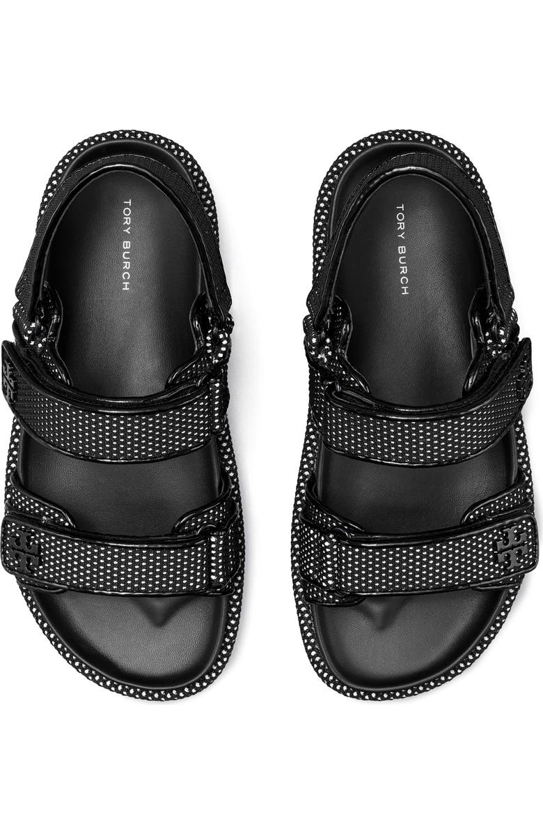 Tory Burch Kira Platform Sport Sandal, Alternate, color, Perfect Black / New Ivory