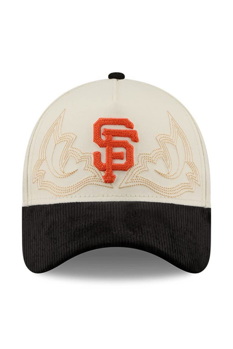 Men's New Era Stone San Francisco Giants Western Stitch 9FORTY A-Frame Adjustable Hat, Alternate, color, Stone