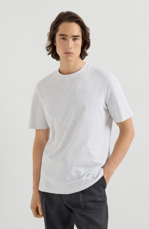 Cotton jersey crew neck T-shirt