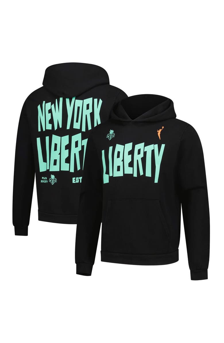 Playa Society Unisex Playa Society Black New York Liberty 1997 WNBA Premium Hoodie, Main, color, Black