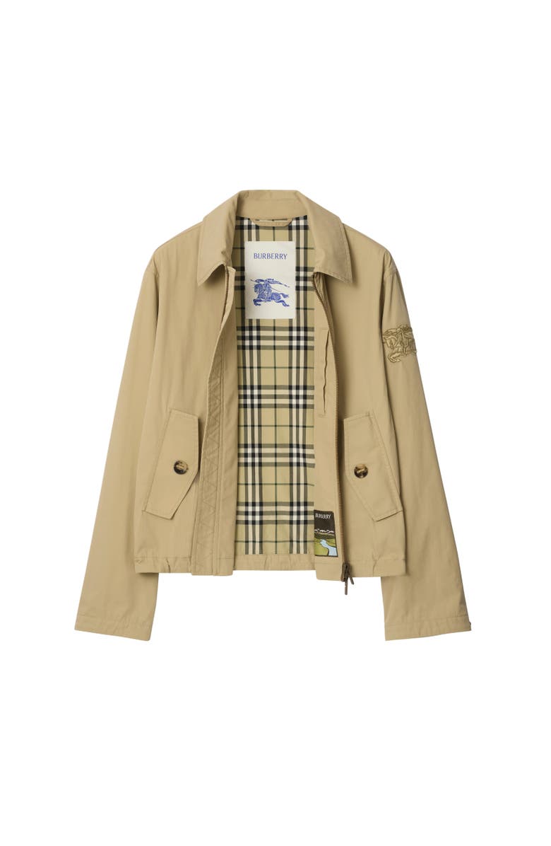 Burberry Gabardine Jacket, Alternate, color, Dune Beige