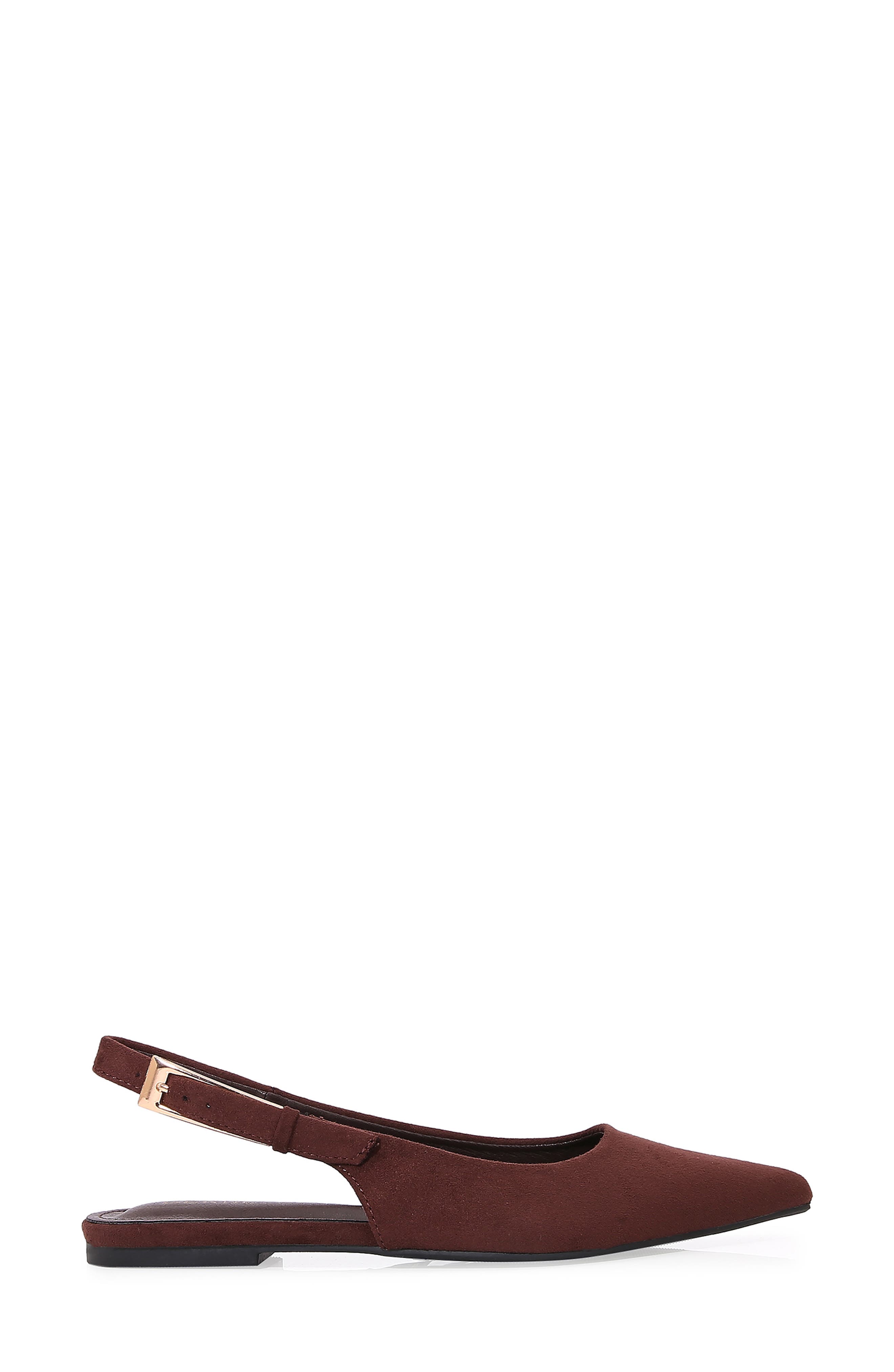 BERNESS Caitriona Pointed Toe Slingback Flat, Alternate, color, Brown