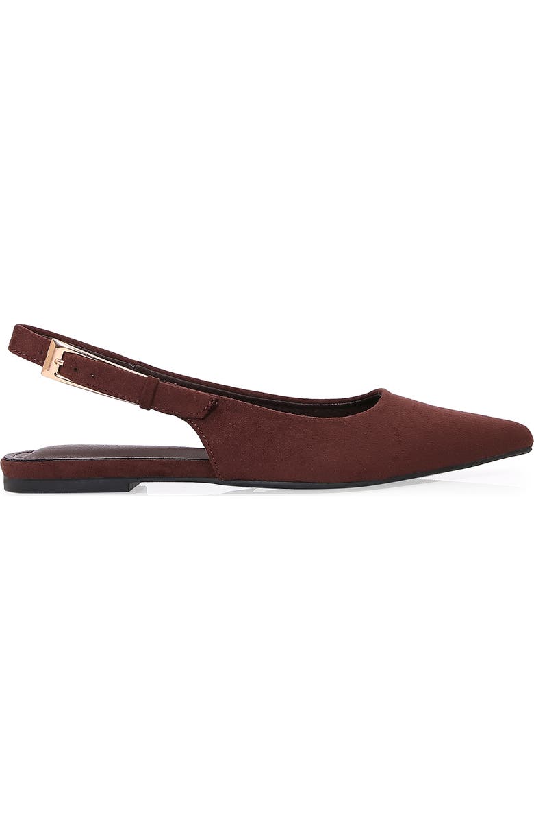 BERNESS Caitriona Pointed Toe Slingback Flat, Alternate, color, Brown