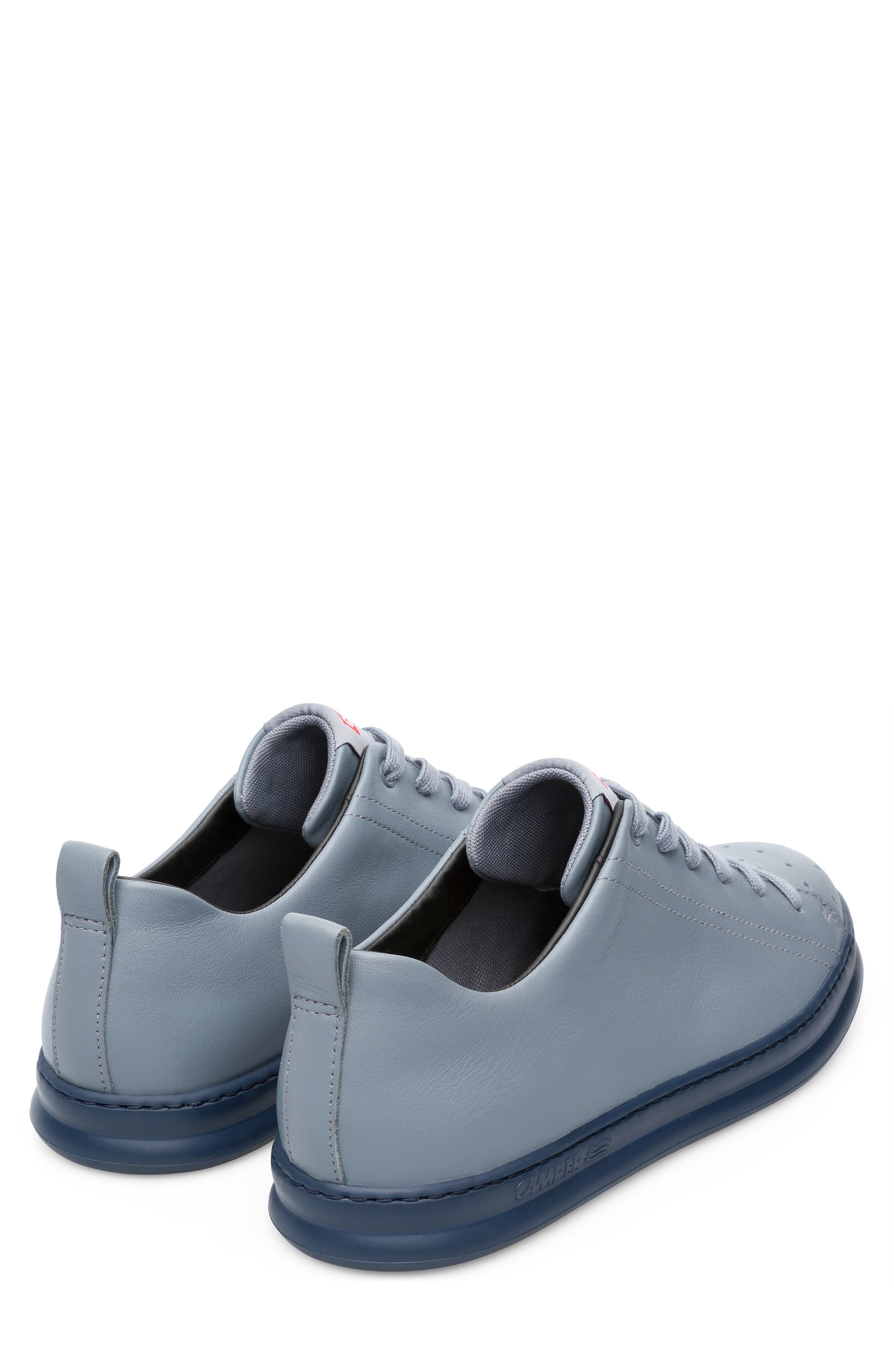 Runner Leather Sneaker, Alternate, color, MEDIUM GRAY