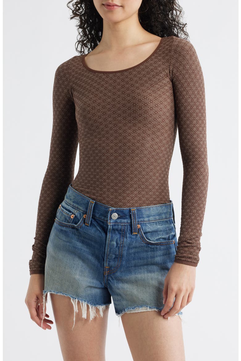 Love Letter Long Sleeve Top, Main, color, PINECONE