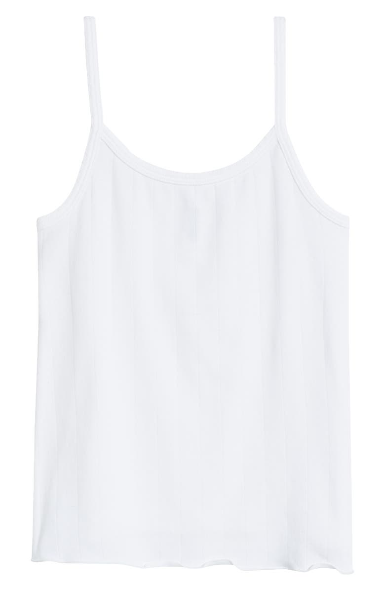 SKIMS Drop Needle Pointelle Long Camisole, Alternate, color, Snow
