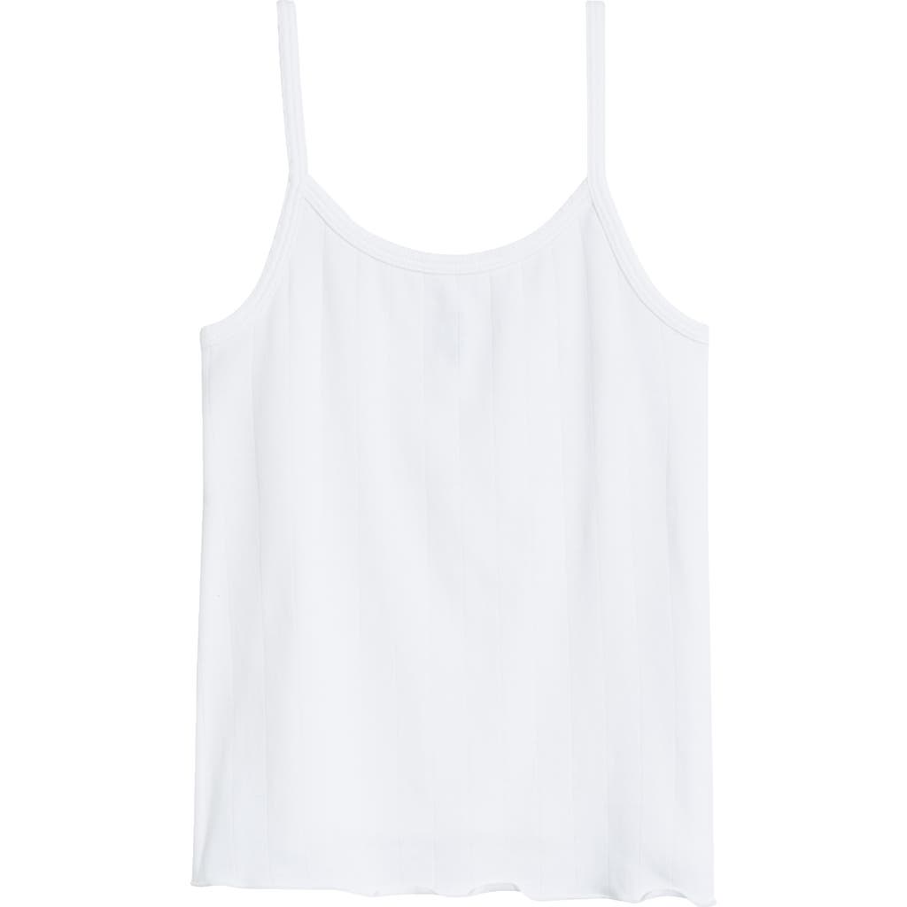 Skims Drop Needle Pointelle Long Camisole In Snow