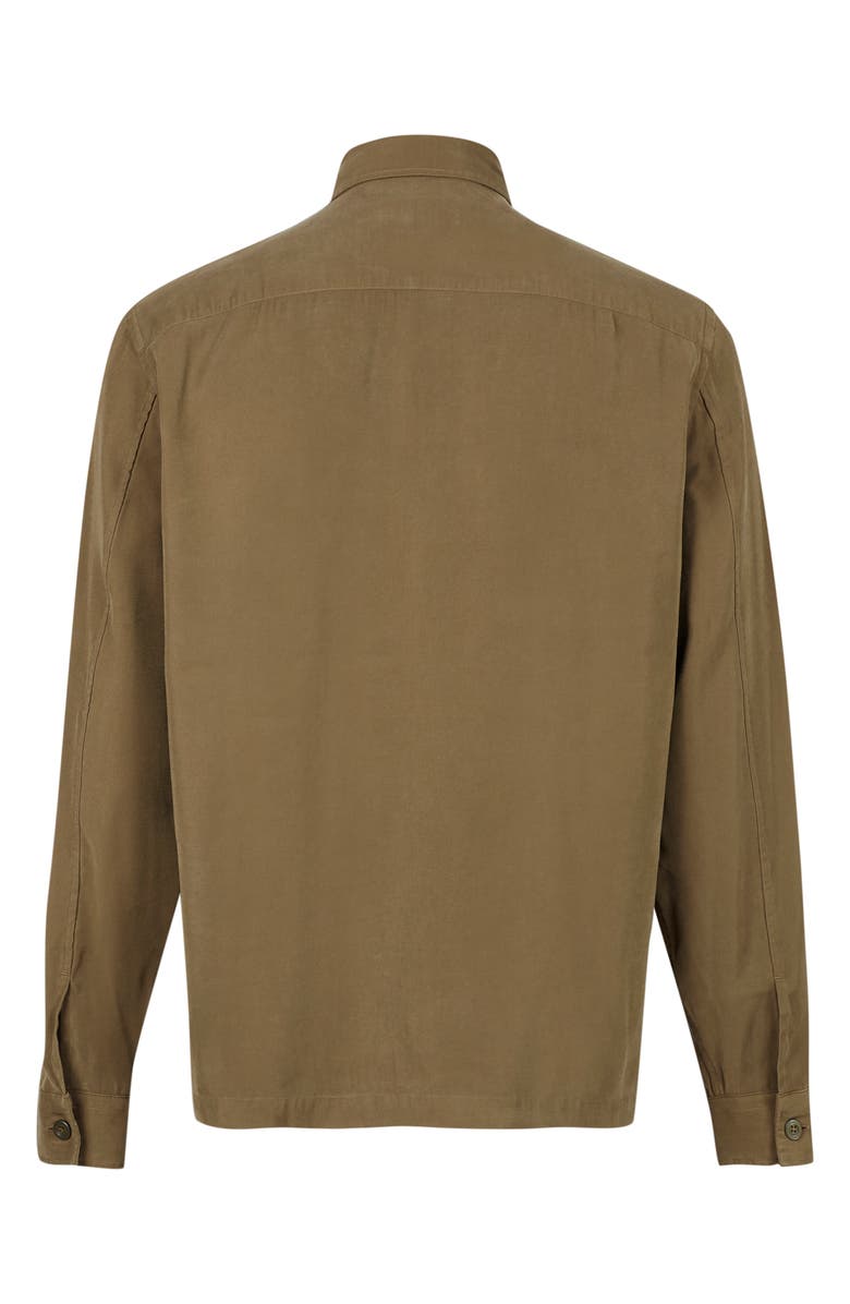 AllSaints Brevet Button-Up Overshirt, Alternate, color, 
