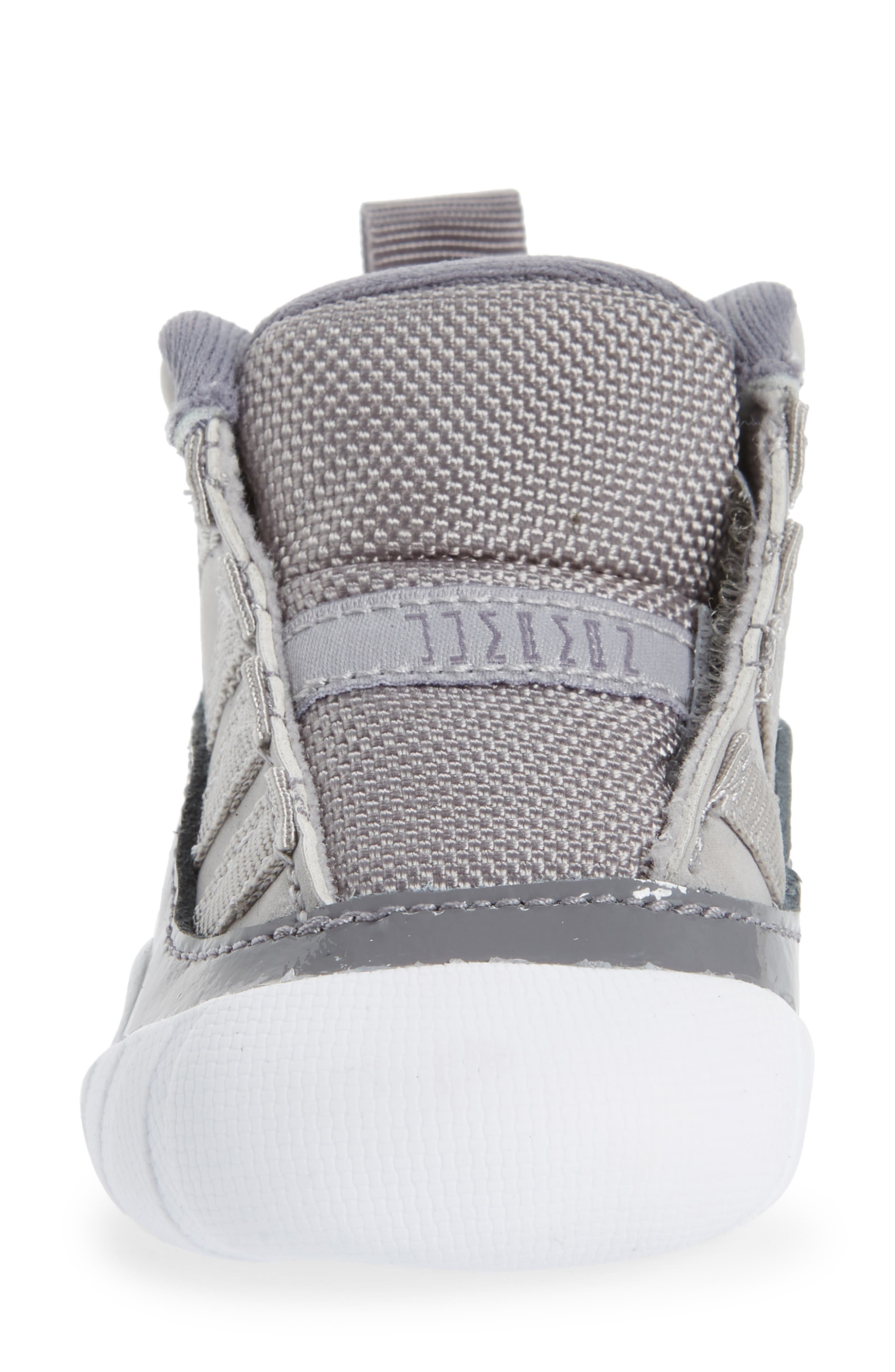 Kids' Jordan 11 Crib Bootie, Alternate, color, MEDIUM GREY/ MULTI-COLOR