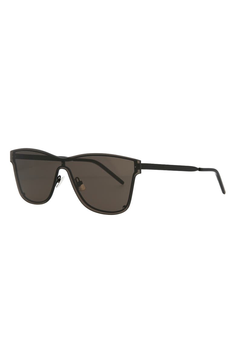 Saint Laurent 99mm Shield Sunglasses, Alternate, color, 