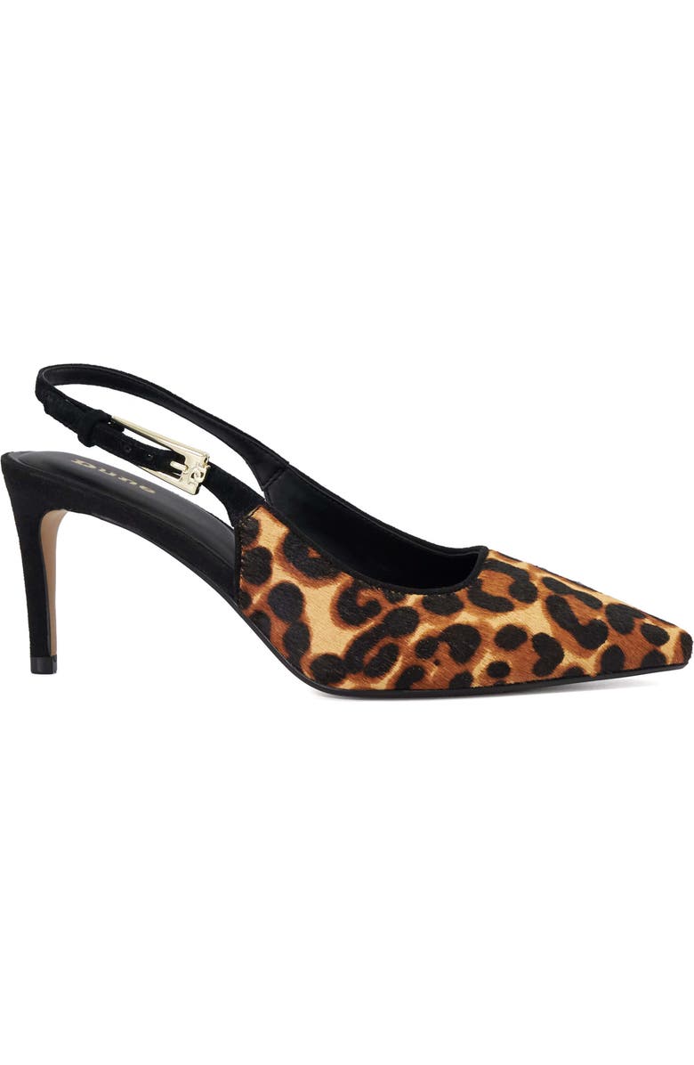 Dune London Closed Genuine Calf Hair Slingback Pointed Toe Pump, Alternate, color,