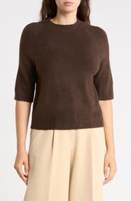 Vince Camuto Crewneck Short Sleeve Sweater