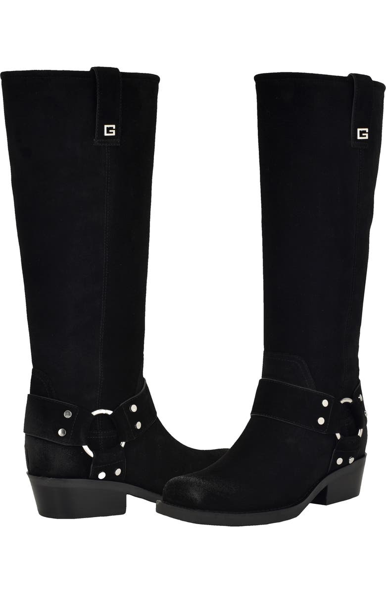 GUESS Harness Knee High Boot, Alternate, color, Black