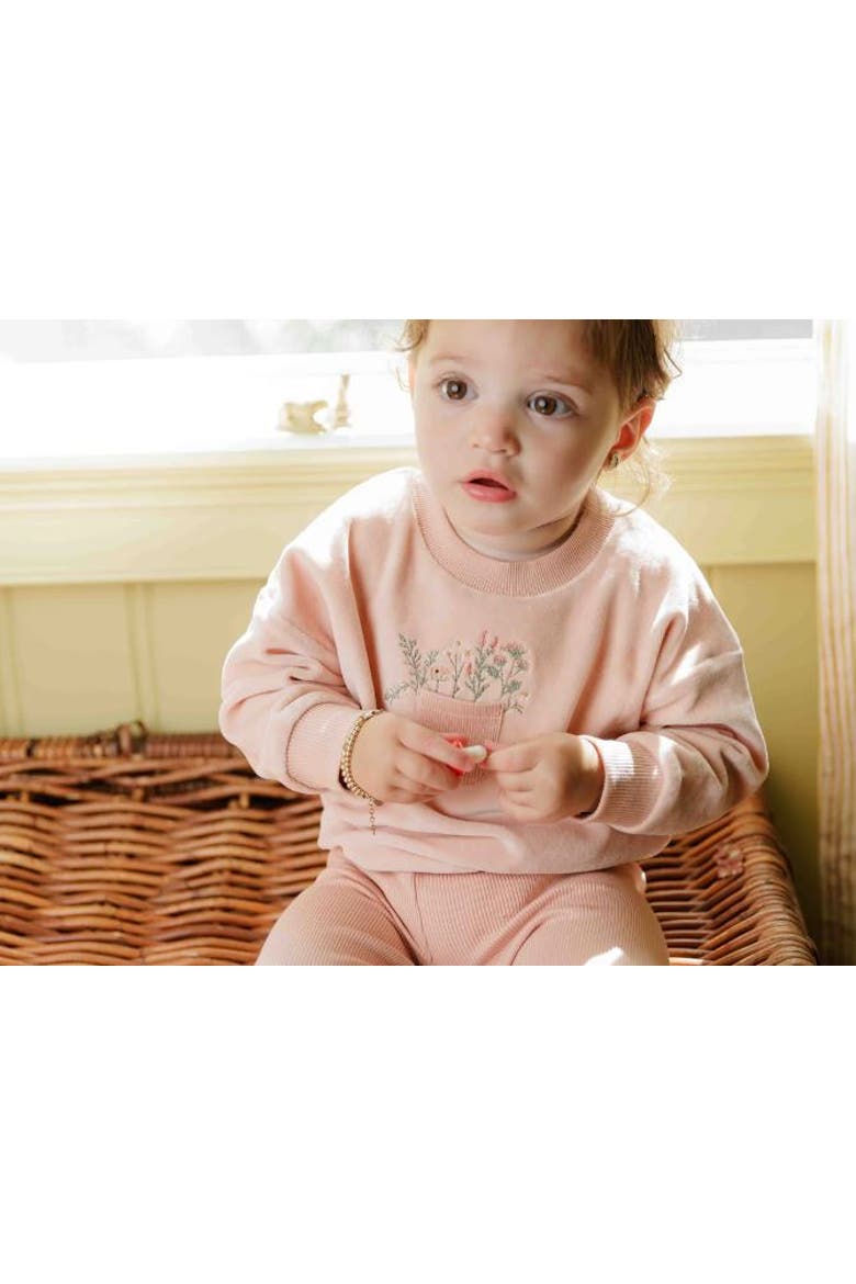 Velour Pocket Full of Flowers Collection - Lounge Set, Alternate, color, Pink