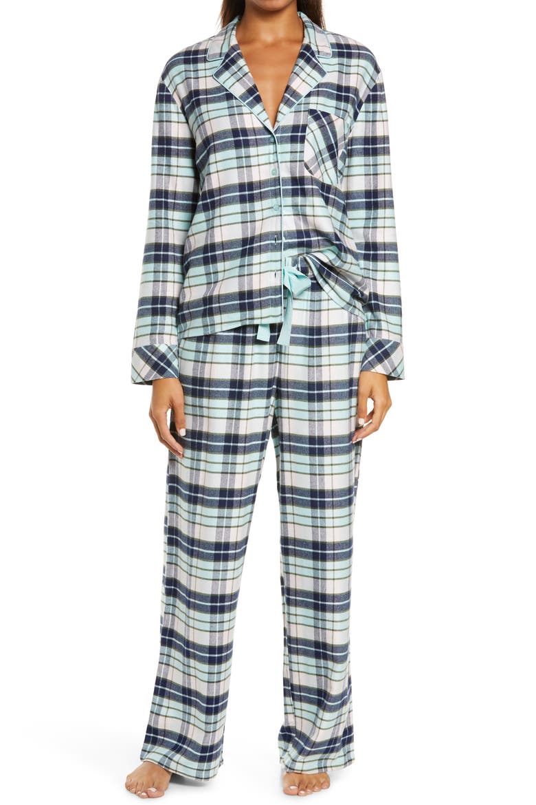 Flannel Pajamas, Main, color, BLUE RESORT LUCY PLAID