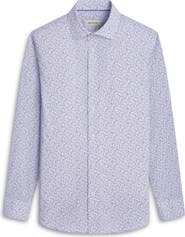 Bugatchi Axel Shaped Fit Abstract Print Stretch Button-Up Shirt