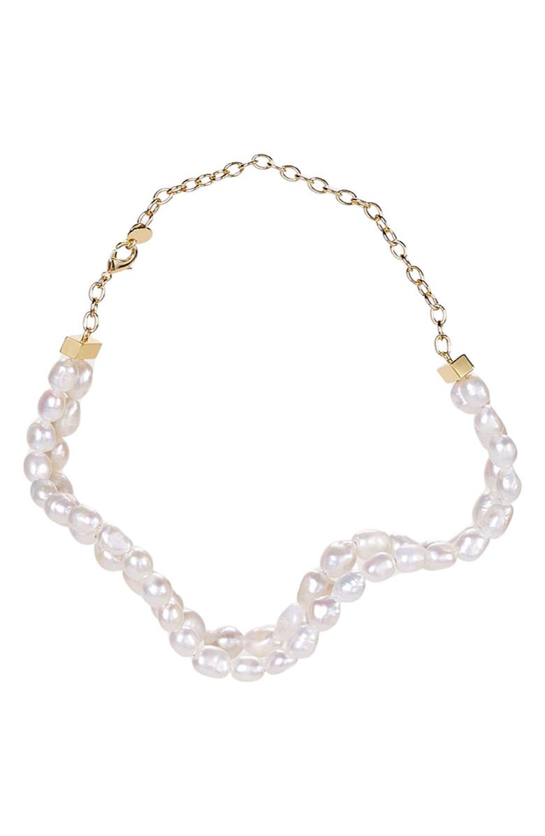 Cult Gaia Susa Mother of Pearl Choker Necklace, Main, color,