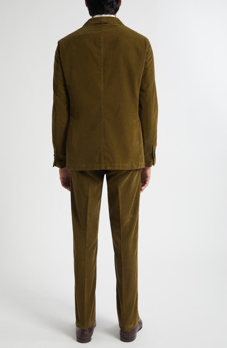 Massimo Alba Cotton Corduroy Suit, Alternate, color, Military