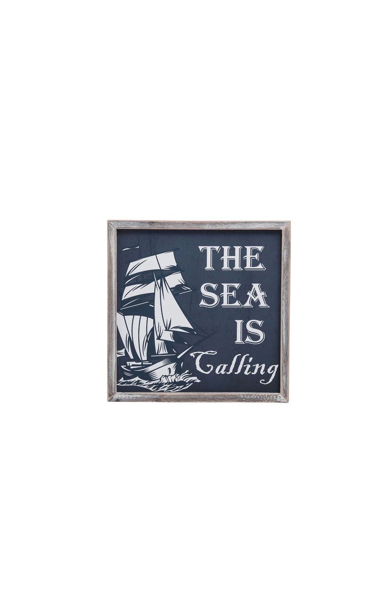 Beachcombers Sea Is Calling Wall Hanging Plaque Sign, Main, color, Blue