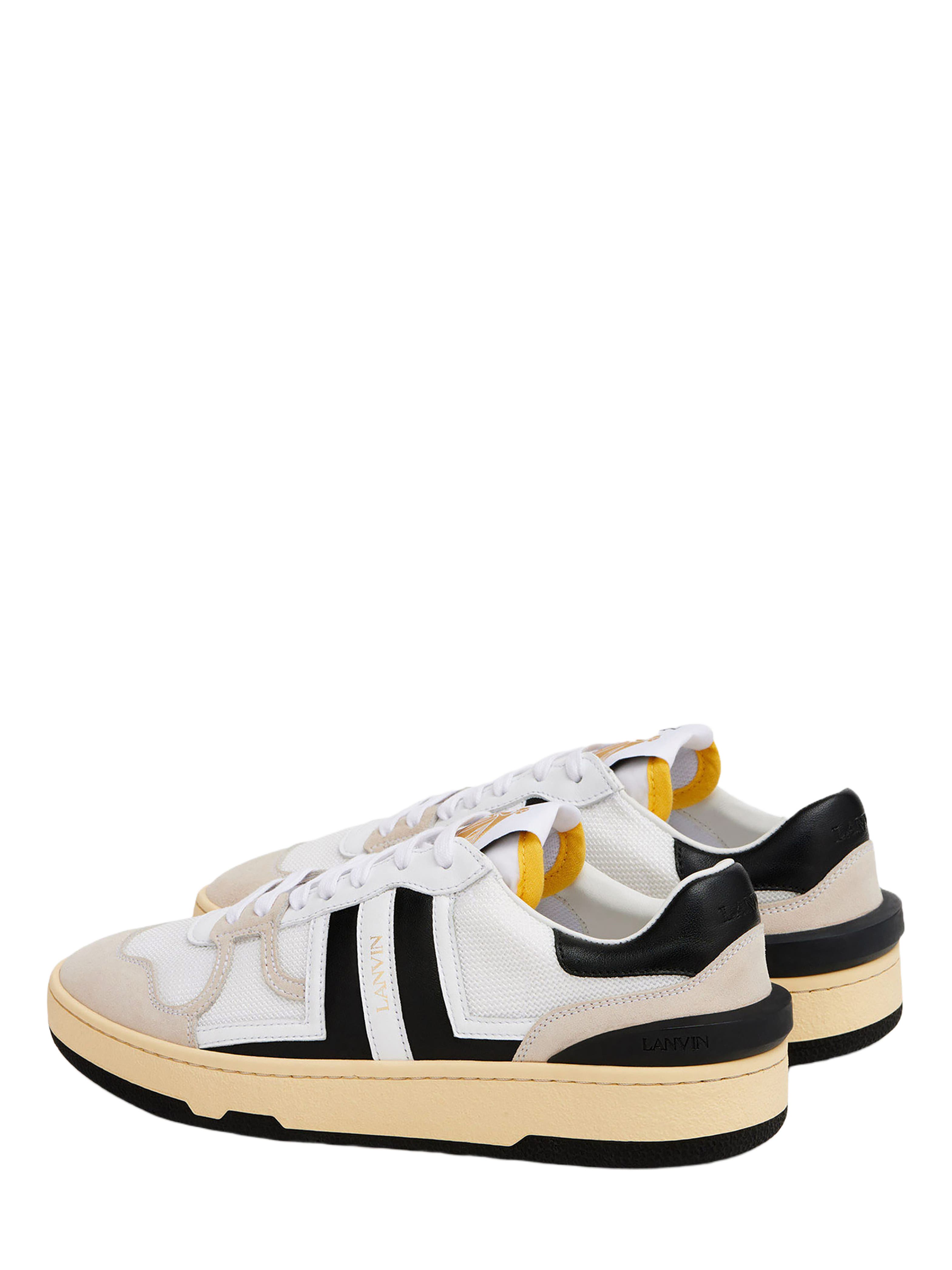 Lanvin Clay Mesh Sneakers With Rubber Sole, Alternate, color, White-Black