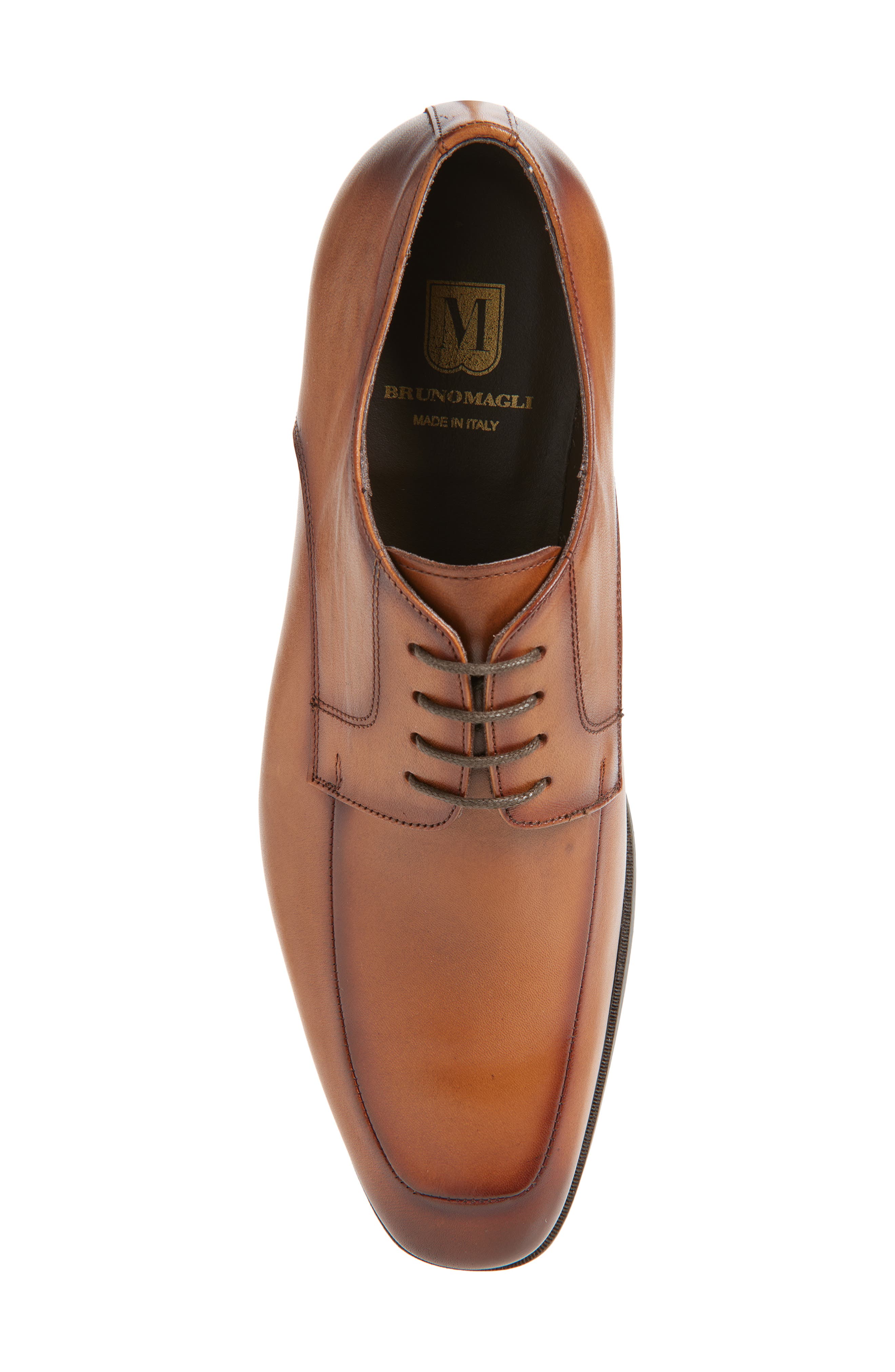 Bruno Magli Pio Leather Derby, Alternate, color, Cognac