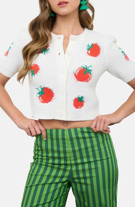 Blu Pepper Tomato Short Sleeve Cardigan