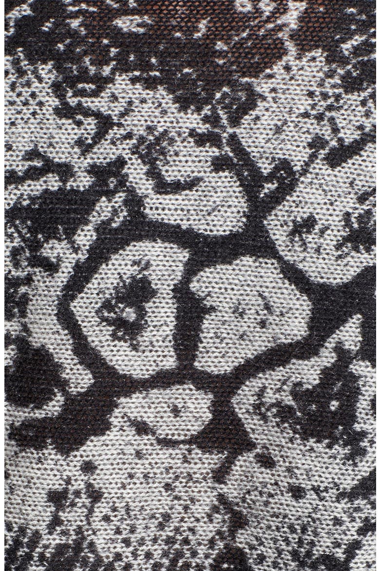 Snake Print Cashmere Snood, Alternate, color, SWEATSHIRT/ BLACK