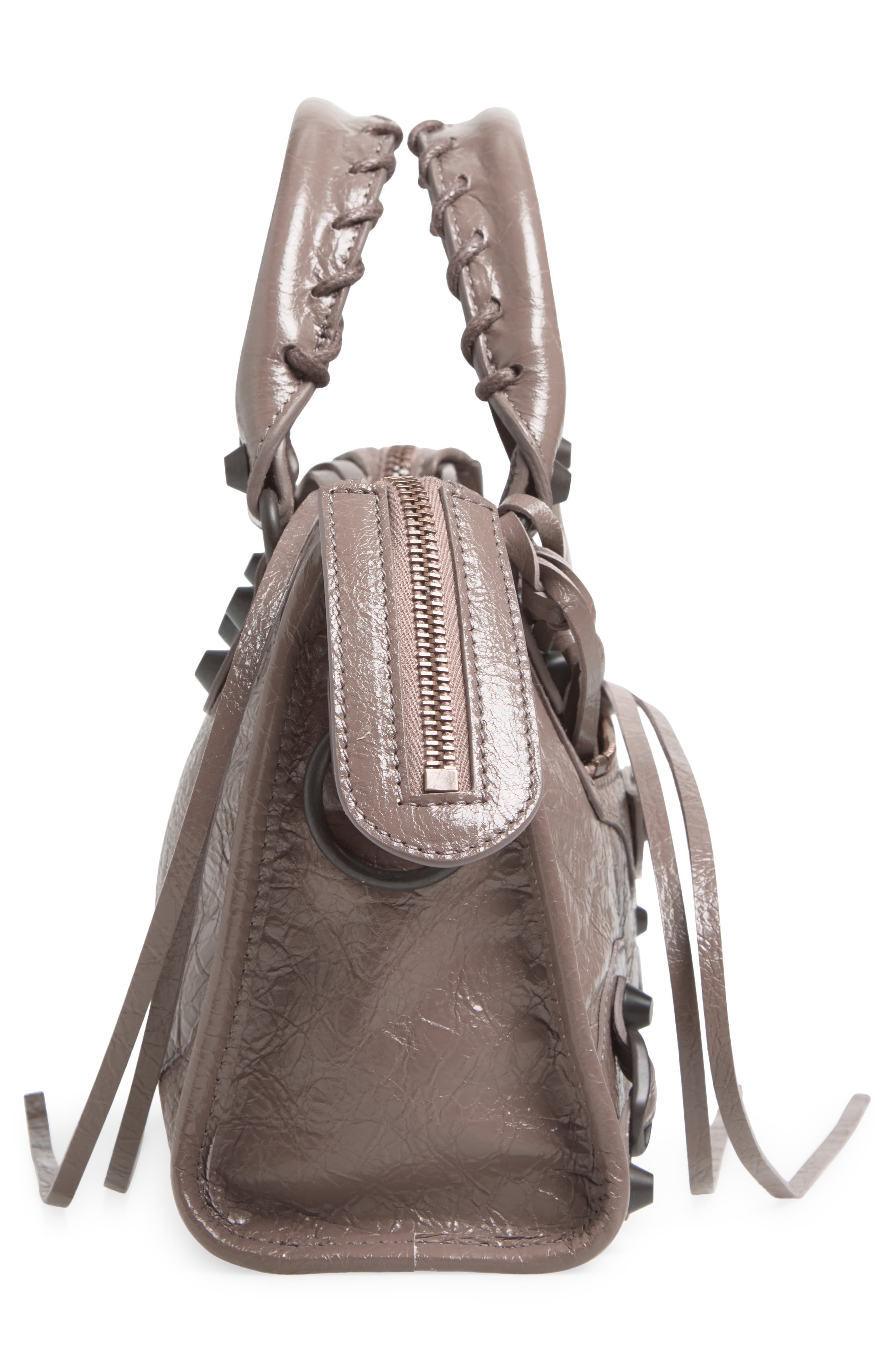 Balenciaga Mini Le City Bag, Alternate, color, 5848 Dark Noix