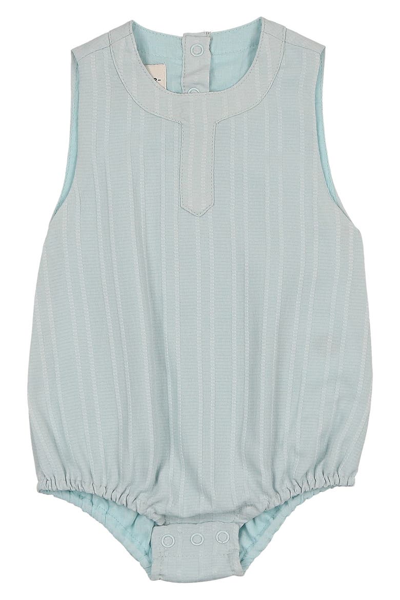 Kids' Striped Cotton Blend Romper, Main, color, BLUE