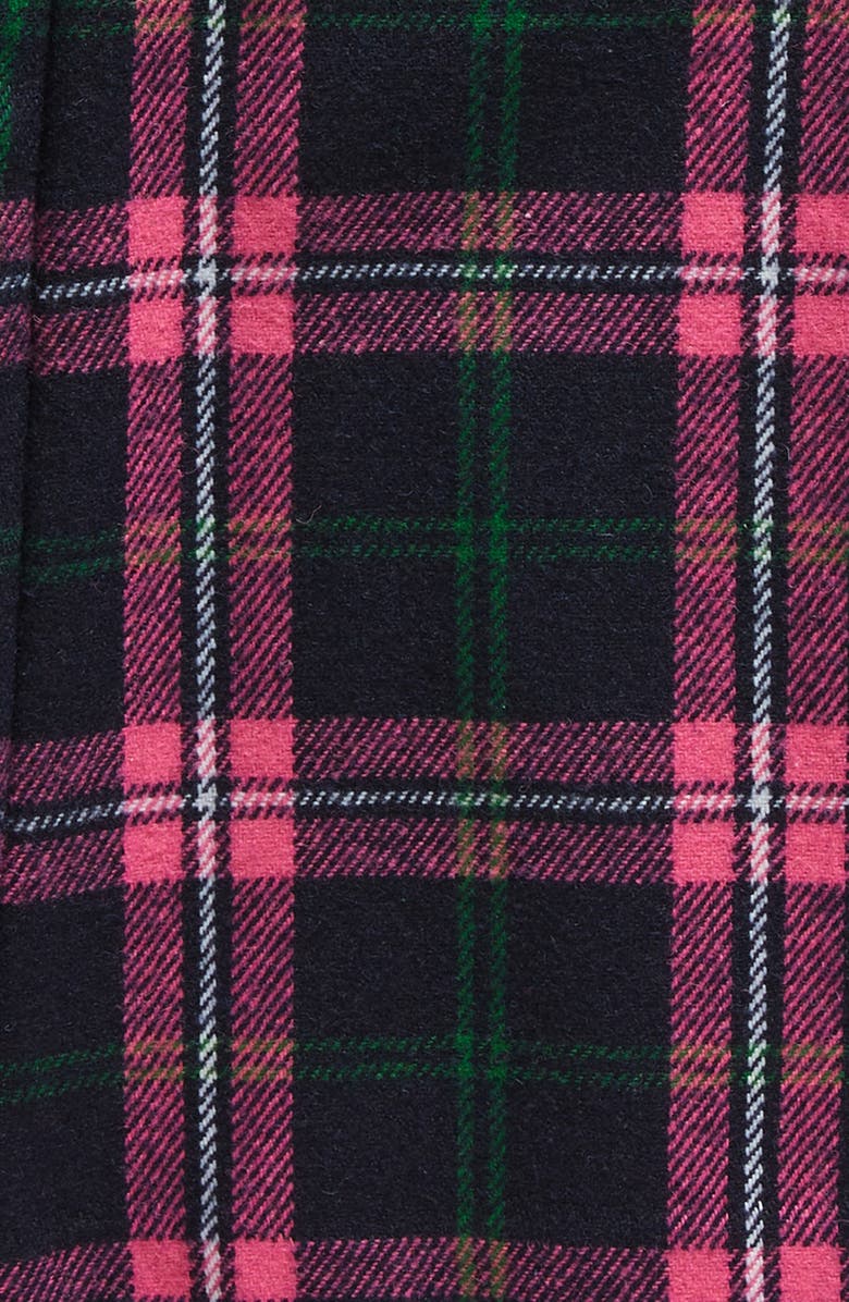 Mini Boden Kids' The Kilt Plaid Button Front Skirt, Alternate, color, Navy / Pink Check