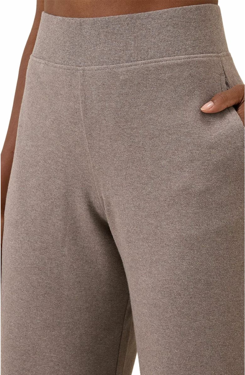 Pact Organic Cotton Airplane Wide Leg Pant - 26" Inseam, Alternate, color, Deep Taupe Heather